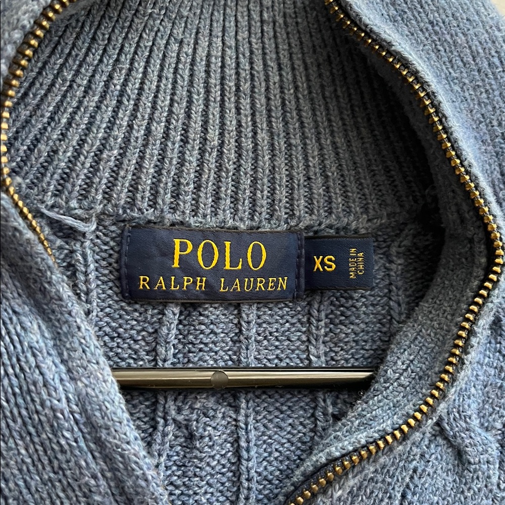 Polo by Ralph Lauren Blue Knit Sweater 100% cotton - Picture 4 of 4